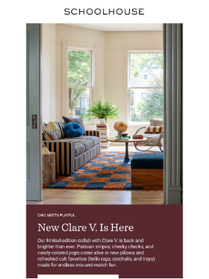 Schoolhouse Electric & Supply Co. - NEW Clare V. x Schoolhouse Just Dropped ✨