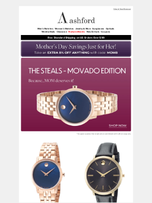 Ashford - Movado for Mother’s Day – Elegant Steals from $179.99