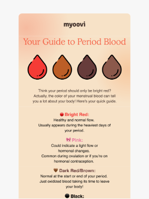 Myoovi - Your Period Color Guide: What It Means 💗