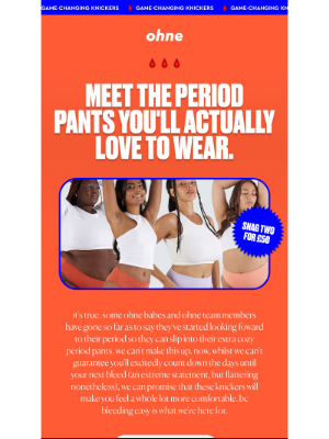 ohne - period pants you actually wanna wear ❤️‍🔥