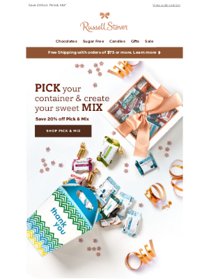 Russell Stover Candies - FINAL DAY - Save 20% on Pick & Mix