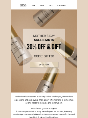 AHAVA - Mother's Day Sale Starts!