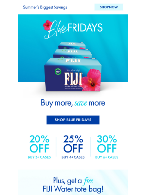 FIJI Water - Blue Fridays start now! 🌺☀️