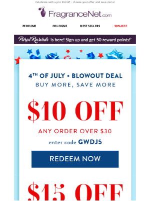 FragranceNet - 🎉 Pick Your 4th of July Deal – Up to $50 OFF!
