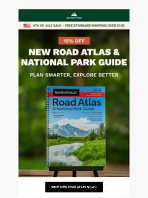 US Park Pass - 15% OFF New Road Atlas & National Park Guide