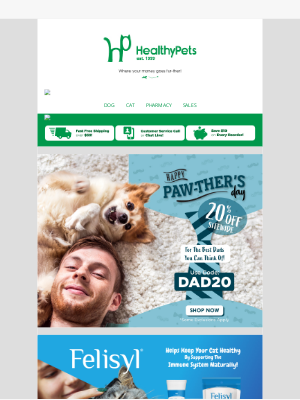 HealthyPets - 🐾 Happy Paw-ther's Day! Celebrate With Our 20% Sale!