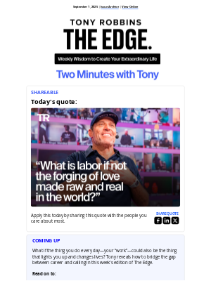 Tony Robbins - What Tony Robbins wants you to know about your daily work 