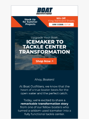 Boat Outfitters - Transform Your Boat: From Icemaker to Tackle Center
