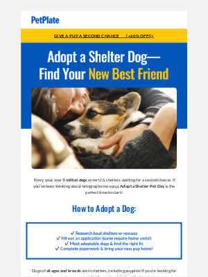 PetPlate - Adopt & Save—60% Off! 🏡