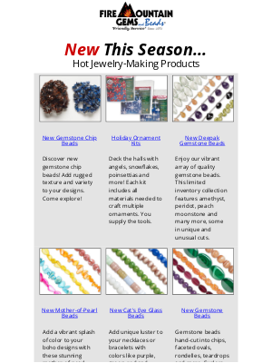 Fire Mountain Gems and Beads - Shop NEW Beads, Supplies & MORE!