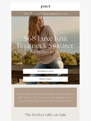 PACT Apparel - 100% Organic Sweater for Only $68