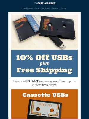 Oasis - Save 10% on your USBs, Mildred