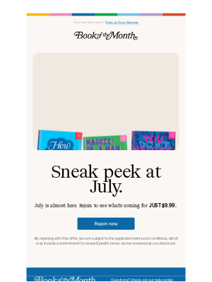 Book of the Month - A preview of July.