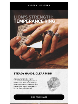 Clocks and Colours - Master Your Instincts: Temperance Ring