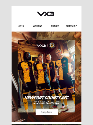 Sweatshop (United Kingdom) - KIT LAUNCH - Newport County AFC 2025/26 Home Collection at VX3