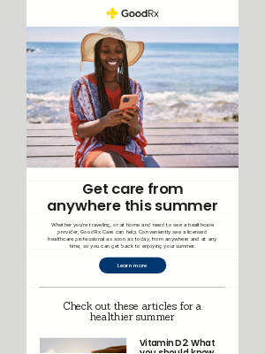 GoodRx - Easily connect with a healthcare provider online this summer.