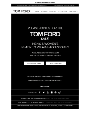 TOM FORD - SALE | FINAL DAYS