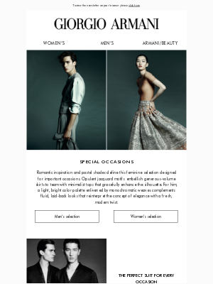 Armani - Refined selections for your special events