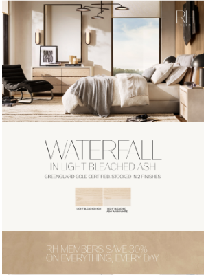 RH Baby & Child - Discover the Waterfall Bedroom & Study. Minimalist Design in Richly Grained Ash.