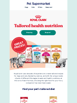 Pet-Supermarket (United Kingdom) - Proud of our Royal Canin prices. Save today!