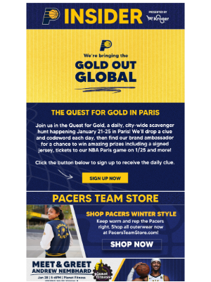 Indiana Pacers - The Quest for Gold in Paris is coming!