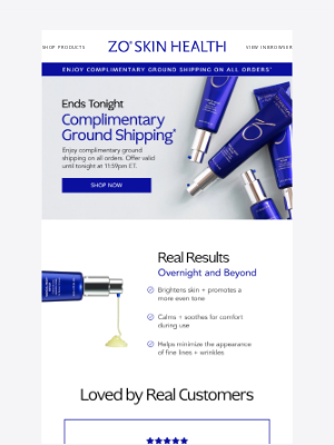 ZO Skin Health - Ends Tonight: Complimentary Ground Shipping