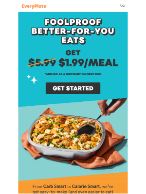 EveryPlate - $1.99/meal | Dinner deals that make cents