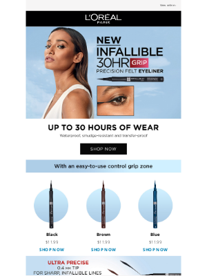 L'Oreal Paris - Just Dropped! L’Oréal Paris Infallible 30HR Grip Precision Felt Eyeliner