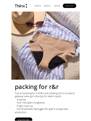 THINX - 👜 What to put it in your bag