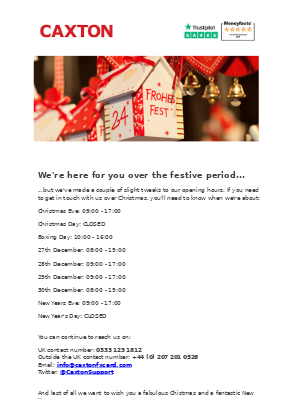 Caxton FX - More than just a Christmas message...