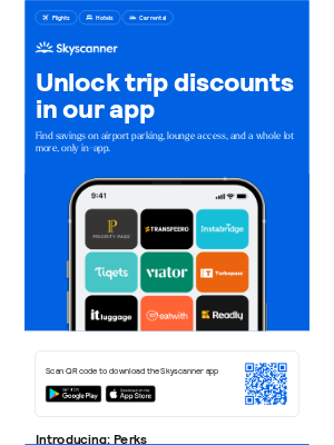 Skyscanner  - Unlock trip discounts now with Perks 💰