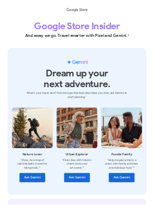 Google - Let Pixel and Gemini help plan your next trip