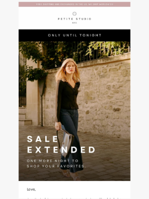 Petite Studio - One day only: End of Season Sale Extended