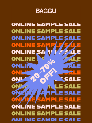 BAGGU - Online Sample Sale: Ends Tonight!