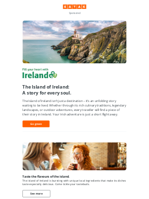 KAYAK (United Kingdom) - Your Irish adventure is just a short flight away. ☘️