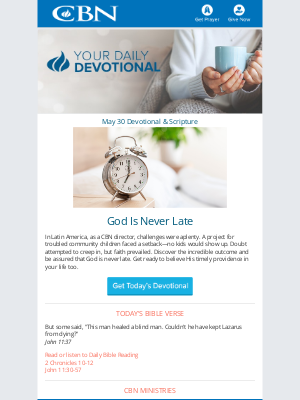 The Christian Broadcasting Network - Today's Daily Devotional 05/30