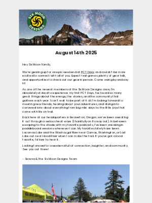 Six Moon Designs - Weekly Update and Gearing Up for an Epic PCT Weekend!