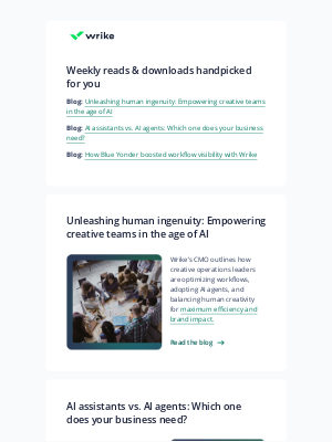 Wrike - Here are your weekly downloads from Wrike!
