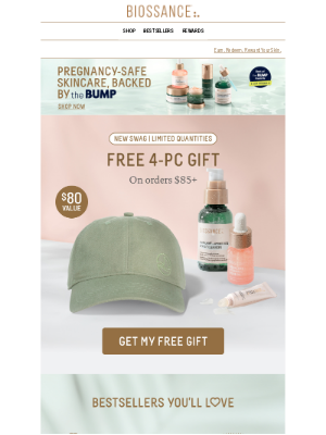 BIOSSANCE - Runnin' low! FREE 4-pc gift valued at $80