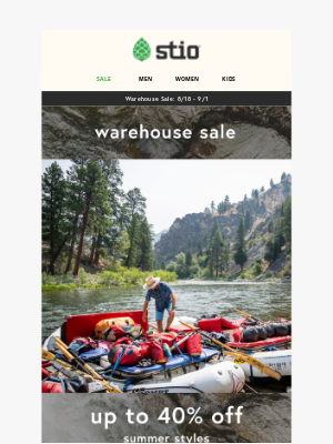 Stio - The Warehouse Sale Is On Now!