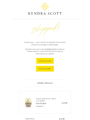 awesome email designs: Kendra Scott