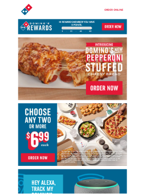 Domino's Pizza - Make it a Stuffed Cheesy Bread and 🍕 party tonight