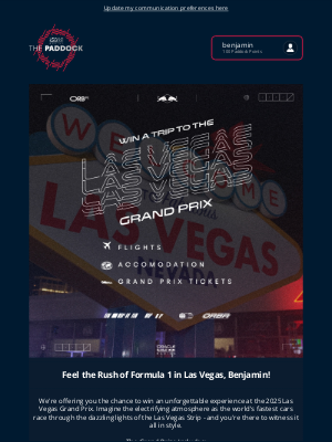 Red Bull Racing - Win a Trip to the 2025 Las Vegas Grand Prix!