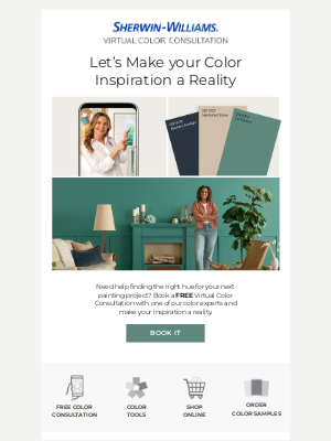 Sherwin Williams - Book a FREE Virtual Color Consultation!