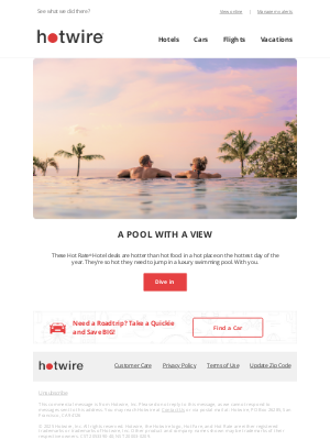 Hotwire - Splish, splash, save some cash