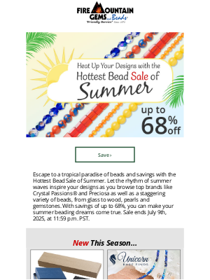 Fire Mountain Gems and Beads - Shop the Hottest Bead SALE of Summer Today