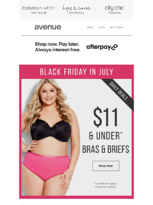 Avenue Stores LLC - Today Only! $11 & Under* Bras & Briefs