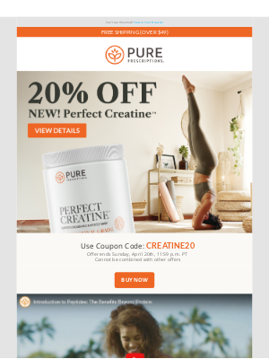 PurePrescriptions - 💥 NEW! Perfect Creatine™ – Now 20% OFF 💪 Boost Strength, Brainpower & More! 🧠⚡