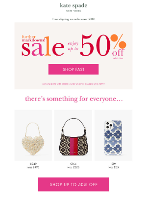 Kate Spade (UK) - Markdowns for any budget