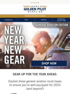 Marv Golden Pilot Supplies - New Year, New Gear: General Aviation Edition